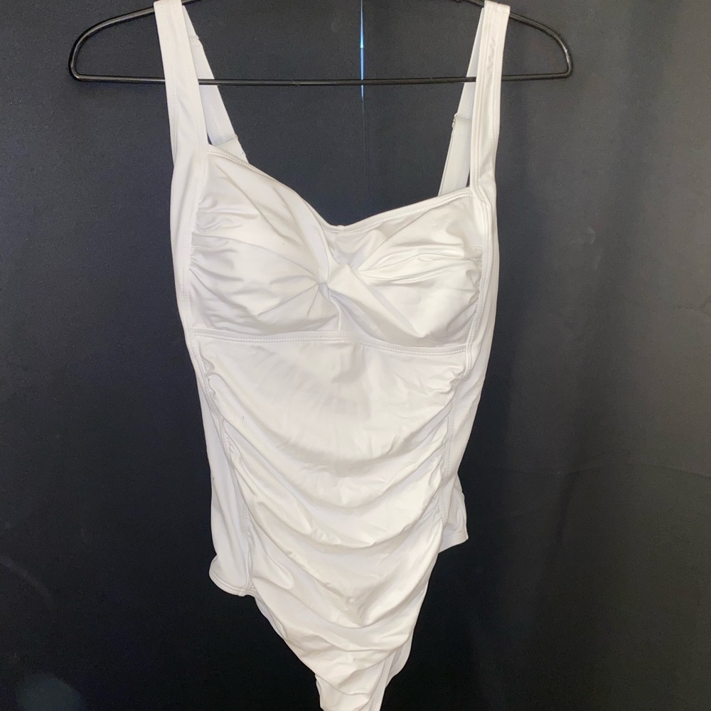 White one piece swimsuit XL